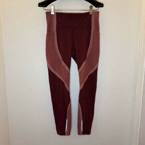 Lululemon Burgundy and Pink Leggings